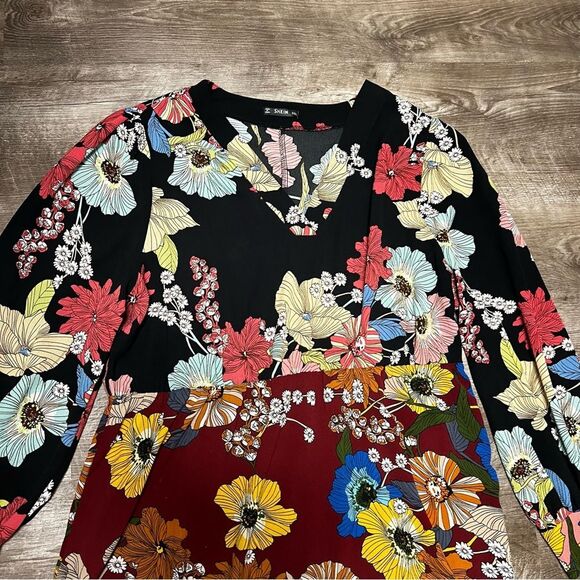 Shein Plus Size Long Floral Dress Size 3XL - Picture 3 of 11